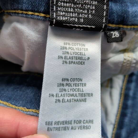 7 For All Mankind Dojo Jeans Womens 28 Blue Flare Stretch Denim 34" Inseam Boho - Picture 5 of 14